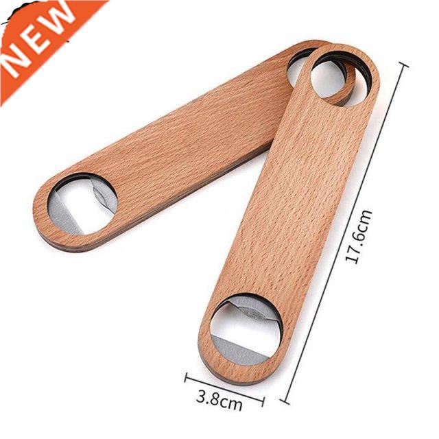 1pc Bartender Bottle Opener Wood Wine Beer Soda Glass Cap Bo