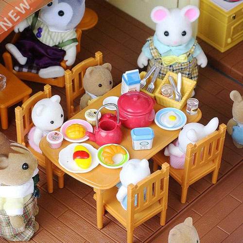 Dollhouse Miniature Furniture Toys Set DIY Forest Family Kid