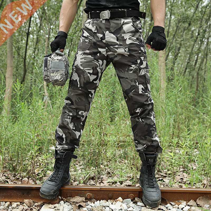 Camouflage Cargo Pants Mens Tactical Military Pants Sweatpan