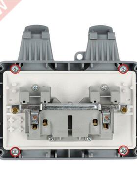 2 Gang IP66 Waterproof Outdoor Extension Lead Double Socket