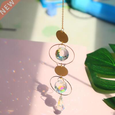 Moon Suncatcher Crystal Ball Prism Pendant Rainbow Maker