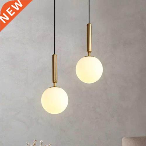 Modern Pendant Lamp Luxurious Gold Glass Ball Lampshade Hang