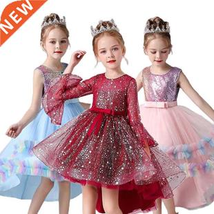 Kids Costumes Embroidery Elegant Princess Dresses For Girls