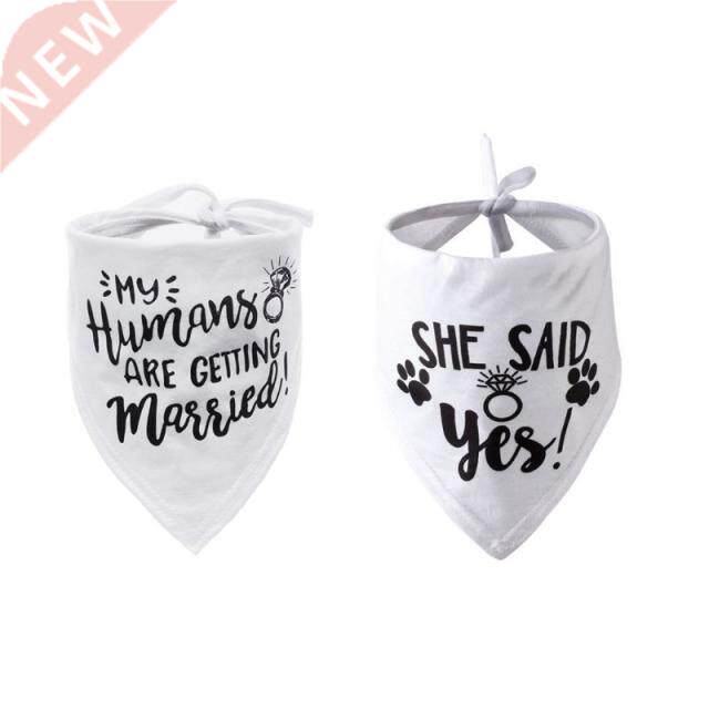 Dog Wedding Bandana Married Engagement Pet Triangle Bibs Sca
