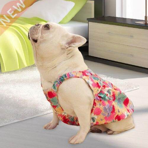 40%HOT Pet Dress Floral Printing Breathable Lantern Bottom