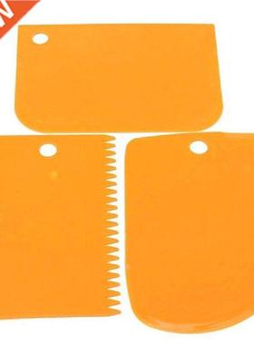 3Pcs/set Plastic Dough Icing Fondant Scraper Cake