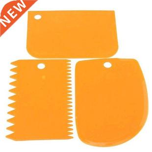 3Pcs/set Plastic Dough Icing Fondant Scraper Cake