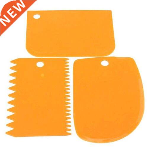3Pcs/set Plastic Dough Icing Fondant Scraper Cake