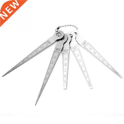 1 Set Stainless Steel Welding Taper Feeler Gauge Rulers Hole