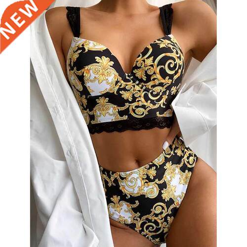 Push Up Bikinis 2021 Bikini Set High Waist Swimwear Women Sw