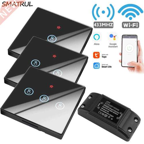 Tuya Smart Life APP WiFi TOUCH Switch Light RF 4Mhz Wall P