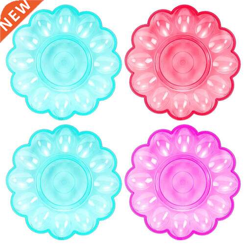 4pcs Premium 12 Grids Egg Holder Trays Creative Plastic Egg