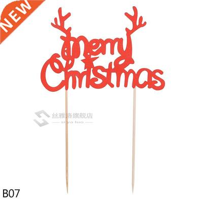 5/10pcs Merry Christmas Cake Topper Mini Christmas Tree cake