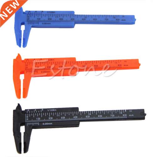 New 1Pc Mini Plastic Ruler Sliding 80mm Vernier Caliper Gaug