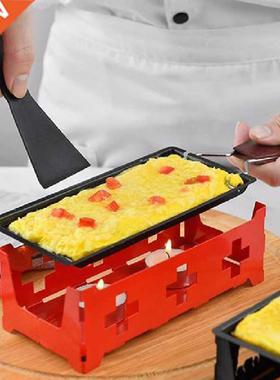 Portable Non-Stick Metal Cheese Raclette Oven Grill Plate