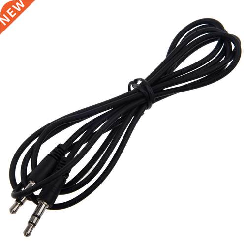 Black 3.5mm Stereo Jack Plug to 3.5mm Stereo Jack Plug 1.2M