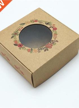 10pcs Macaron PVC Boxes with Clear Window Paper Packaging Bo