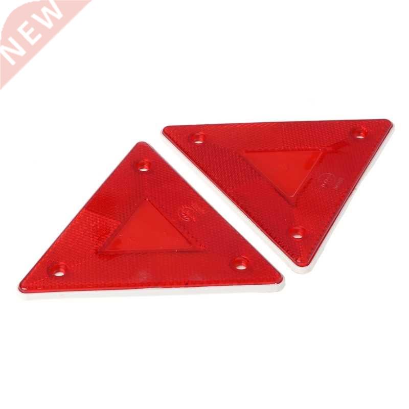 2 Pcs Triangle Warning Reflector Alerts Safety Plate Rear Li