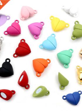 5 Sets Love Heart Round Shaped Magnetic Connected Clasps Be