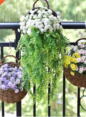 Flower Planter Wall Hanging Wicker Rattam Basket Garden Vine