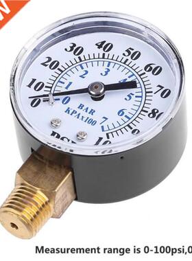 Well Pup Pressure Gauge 1/4'' NPT Thread 0-100 PSI 0-7 Bar