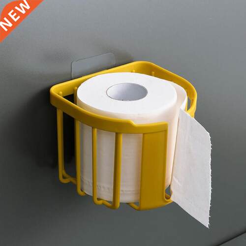 Bathroom Toilet Paper Rack Wall Mounted Adhesive Organizer N