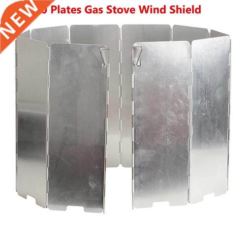 10 Plates Outdoor Gas Stove Wind Shield Foldable Camping