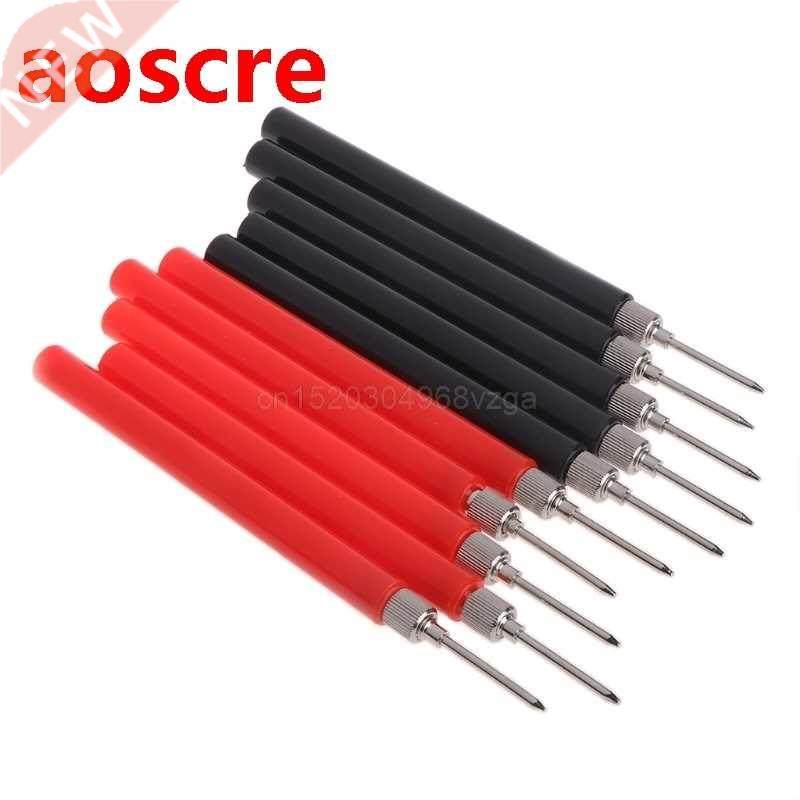 10pc Spring Test Probe Tip Insulated Hook Wire Connector Lea