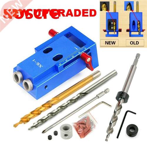 UPGRADED Mini Style Pocket Hole Jig Kit System for Wood Work