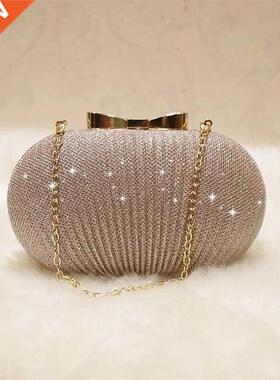 Golden Evening Clutch Bag Women Bags Wedding Shiny Handbags