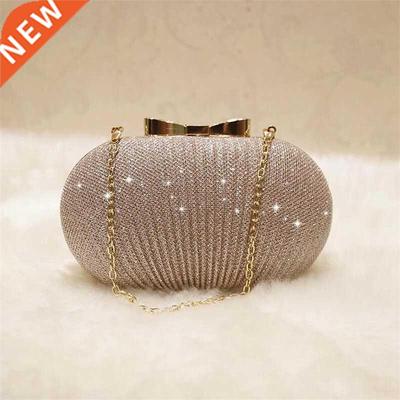 Golden Evening Clutch Bag Women Bags Wedding Shiny Handbags