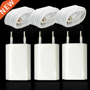 3Set/Lot EU Plug Wall AC USB Charger For iPhone 8 Pin USB Ch