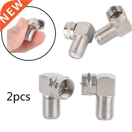 2pcs 90 Degree Right Angle TV Aerial Antenna Plug Connector