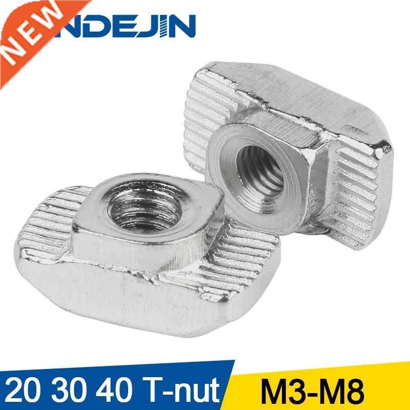 30pcs M3 M4 M5 M6 M8 T nut hmer head sliding caron steel