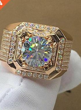 FDLK Luxurious Men's Rose Gold Natural Birthstone Crystal