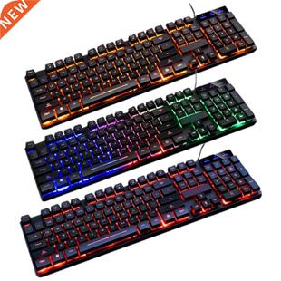RGB Backlit Ergonomic Gaming Keyboard LED Luminous Rainbow G
