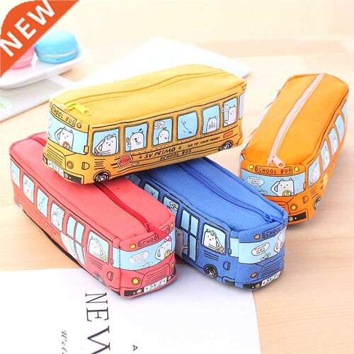 School Bus Pencil Case Large Capacity Pencilcase School Pen