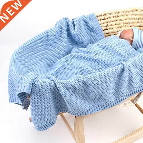 Stroller Blankets Baby Blanket Knitted Newborn Swaddle Wrap