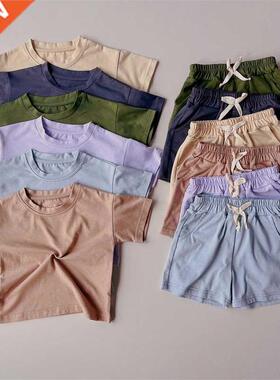 Summer Children Trcksuit Two Pieces Suits Clothing Sets for