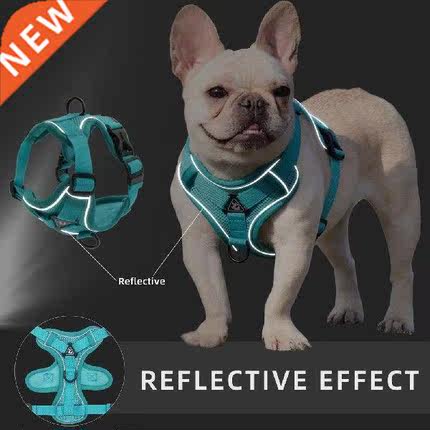 Pet Harness Leash Reflective Stripes Anti-pull Breathable
