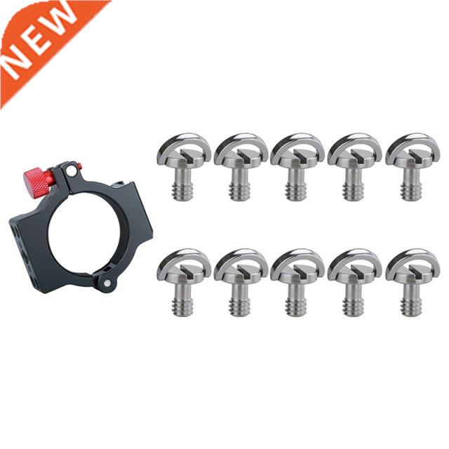10 Pcs D-Ring 1/4Inch Mounting Mount Screw Thread & 1 Pcs 1/