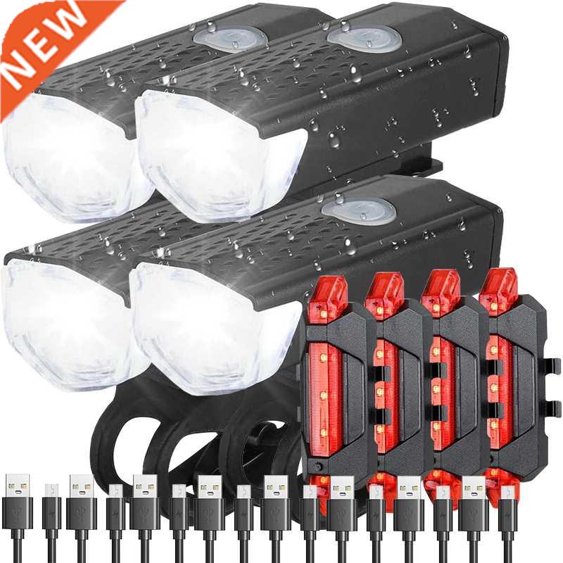 Bike Light Bicycle USB Rechargeable MTB Road Front Flashligh