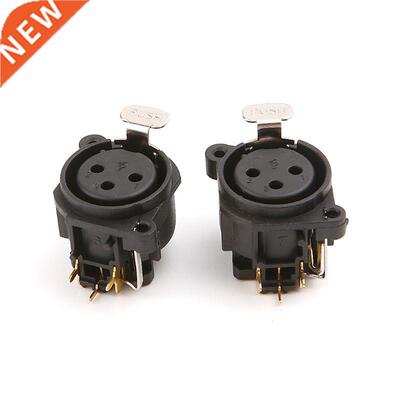 2pcs 3-Pole XLR Female Jack Panel Mount Chassis Socket Conne