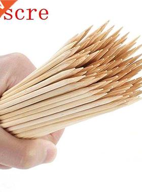 100PCS Bamboo Wooden Skewers Sticks barbecue bbq tools grill