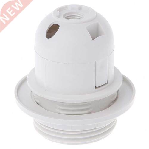 E27 Lamp Bulb Holder Edison Screw Cap Socket White/Black Pen
