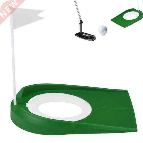 Golf Putting Trainer With Hole Flag Putter Green Practice Ai