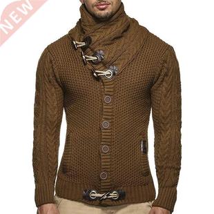 Man Sweaters Setwear Clothes Turtleneck Sweater Men L XL Lon