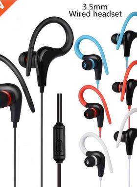 .5mm Wired Headphones Earhook Stereo Earphones Music Sport