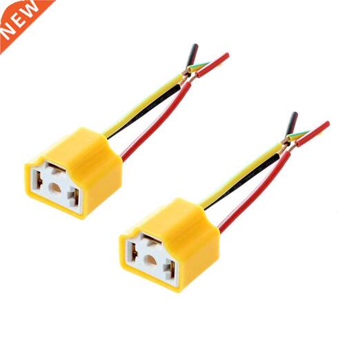 Car Auto Headlight Connector Plug H4 Lamp Bulb Socket 2 Pcs