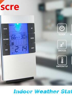 Digital Alarm Clock Hygrometer Electronic Thermometer Time L